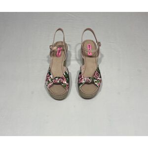 Betsey Johnson Platform Wedge Sandals - Size 8 1/2